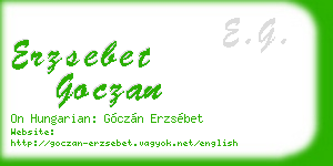 erzsebet goczan business card