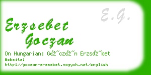 erzsebet goczan business card
